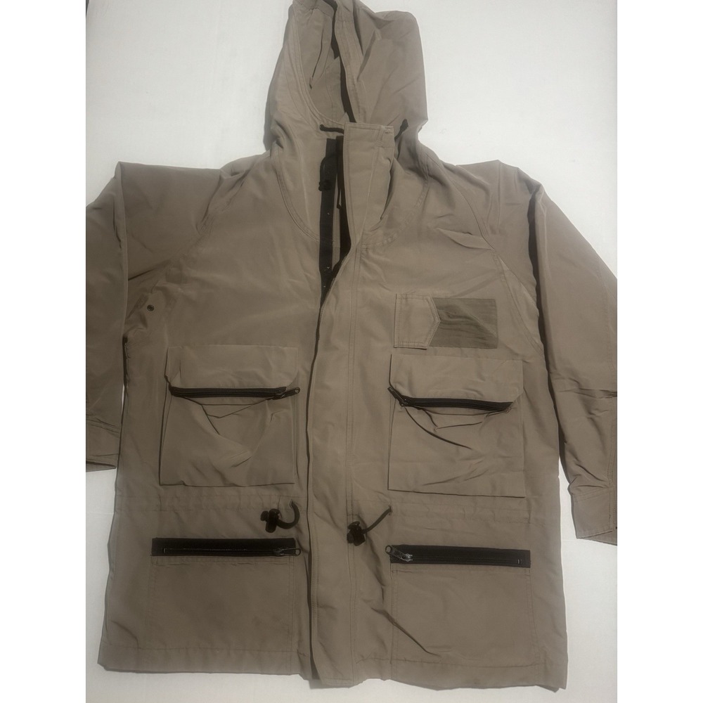 Vintage Trekka Jacket, Warm, Pockets, Hooded, Grey, Men's XL - Picture 1 of 8